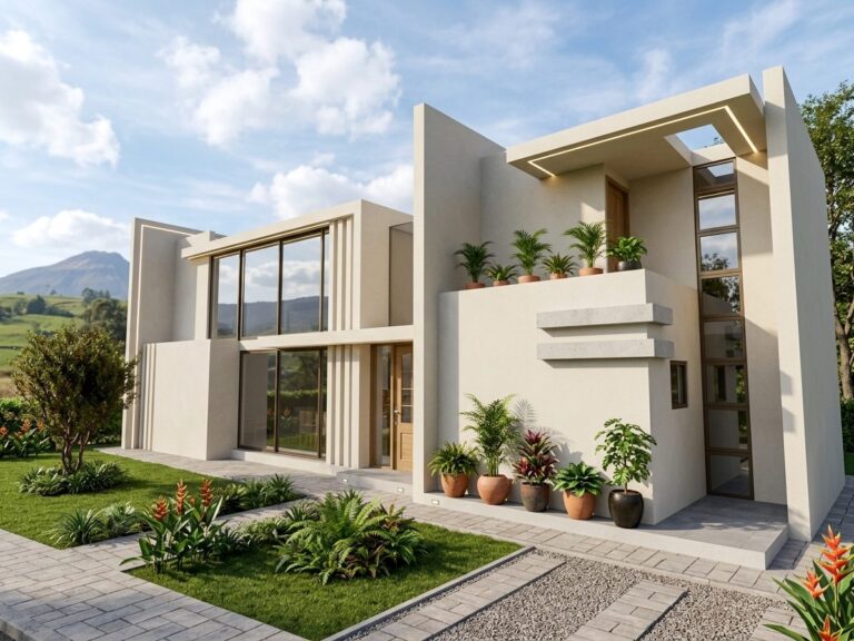 Vivienda campestre blanca en Chachagüí, Nariño – Piartal
